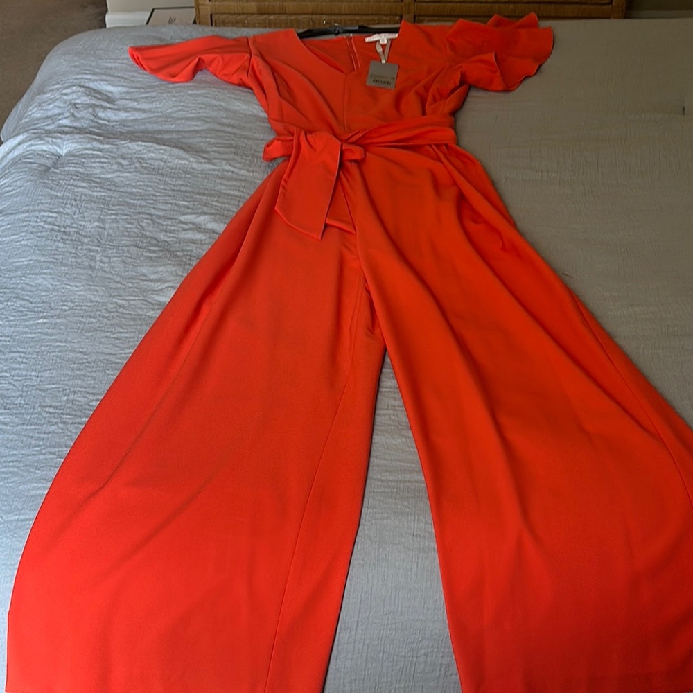 Preston & York Orange Jumpsuit with Wide-Leg Design
